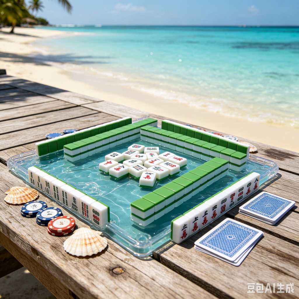 wooden mahjong set